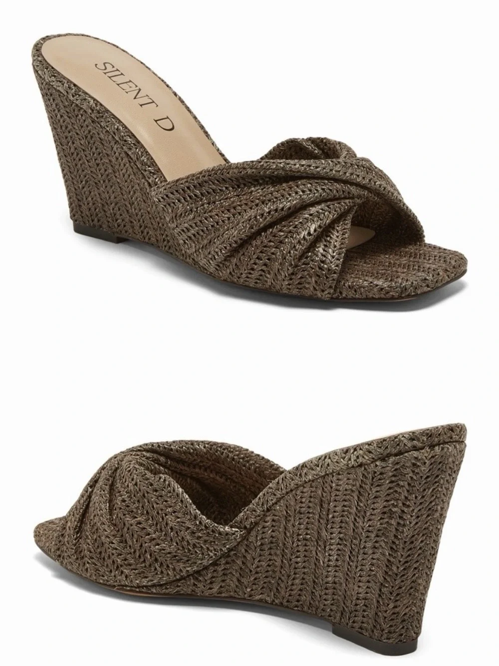 Silent D Brown Katia Wedges Size 39